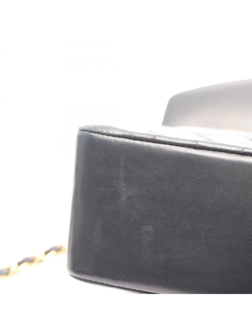 Chanel Shoulder Bag Quilted Diana Flap Black Lambskin Chain
